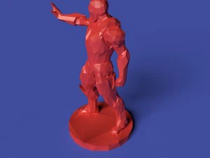 polygonal iron man printable figurine 3D Print Model