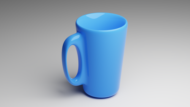 blue cup 3D Модель .c4d .max .obj .3ds .fbx .stl .blend 