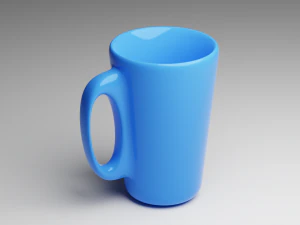 青いカップ 3Dモデル