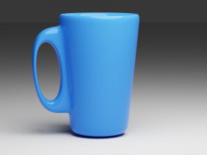 blue cup 3D Модель