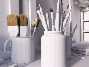 decorative set 01 3D Модель