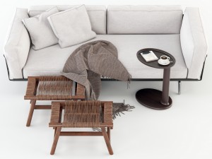 flexform este sofa Modelo 3D
