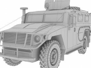 russian jeep gaz-tiger 3D Model