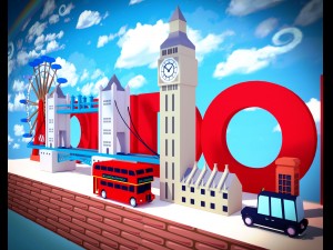 low poly london 3D Модель