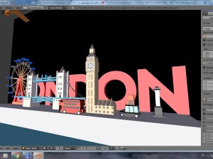 low poly london 3D Модель