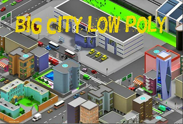 simplepoly urban - low poly assets 3D Model .c4d .max .obj .3ds .fbx .stl .blend