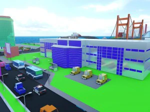simplepoly urban - low poly assets 3D Model