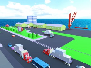simplepoly urban - low poly assets Modèle 3D
