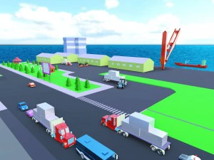 simplepoly urban - low poly assets 3D Model