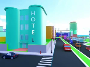 simplepoly urban - low poly assets 3D Model