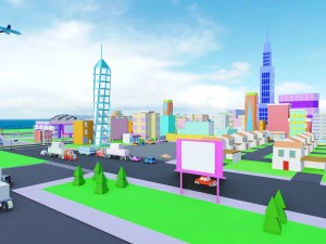 simplepoly urban - low poly assets 3D Model