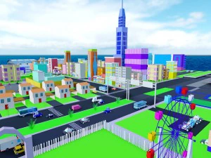 simplepoly urban - low poly assets 3D Model