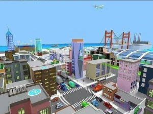 simplepoly urban - low poly assets 3D Model
