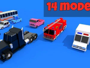 simplepoly urban - low poly assets 3D Model