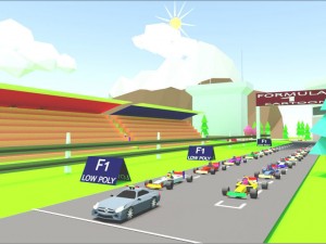 low poly formaula 1 3D मॉडल