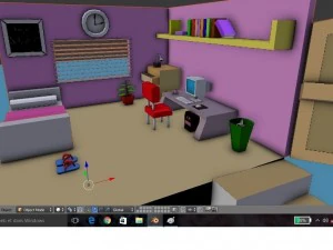 low poly room 3D Model
