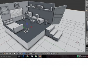 low poly room Modello 3D