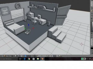 low poly room 3D Model