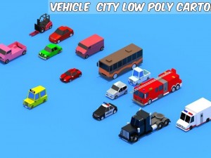 low poly cars pack Model 3D