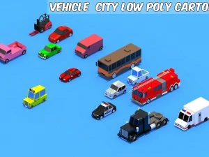 low poly cars pack 3D Model