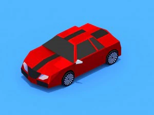 low poly cars pack 3D Model