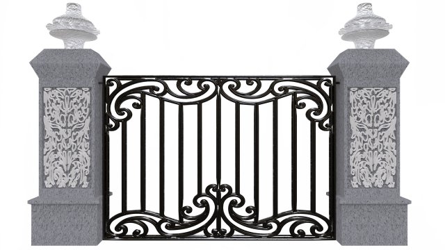 exterior gate architectural door Modello 3D .c4d .max .obj .3ds .fbx .stl .blend 