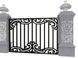 exterior gate architectural door Modello 3D