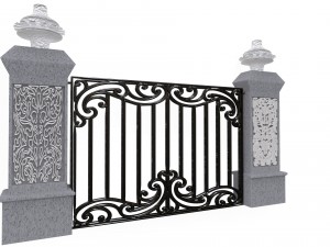 exterior gate architectural door Modello 3D