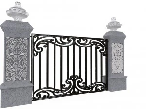 exterior gate architectural door 3D Model