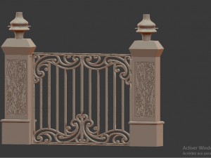 exterior gate architectural door Modello 3D