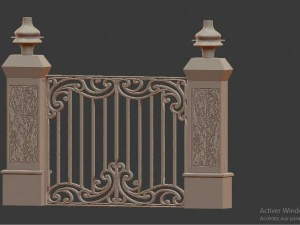 exterior gate architectural door 3D Model