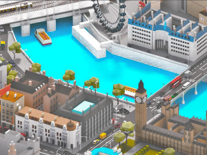 low poly london city 3Dモデル