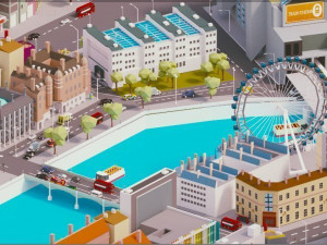 low poly london city 3D Model