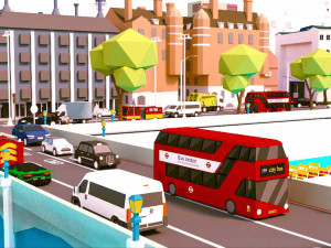 low poly london city 3D Model