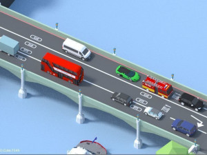 low poly london city 3D Model