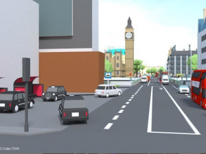 low poly london city 3D Model