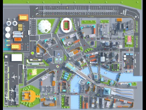 low poly london city 3D Model
