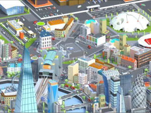 low poly london city 3D Model