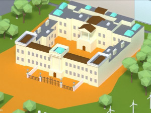 low poly london city 3D Model