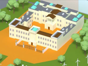 low poly london city 3D Model