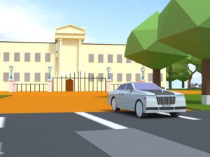 low poly london city 3D Model