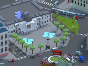 low poly london city 3D Model