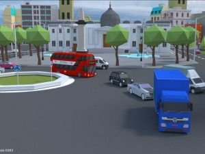 low poly london city 3D Model