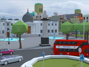 low poly london city 3D Model