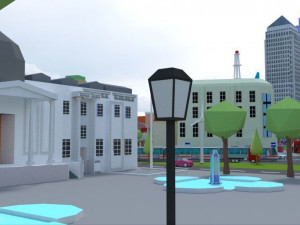 low poly london city 3D Model