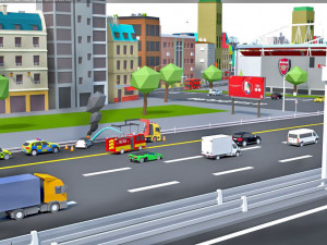 low poly london city 3D Model