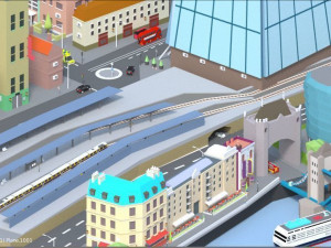 low poly london city 3D Model
