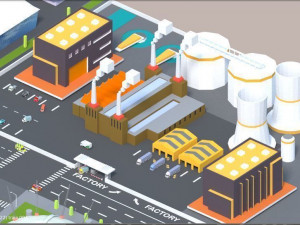 low poly london city 3D Model