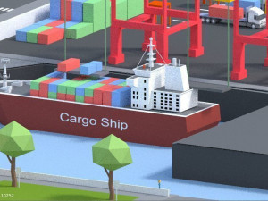low poly london city 3D Model