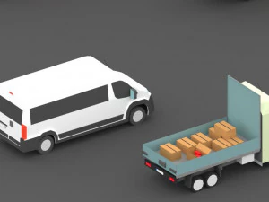 low poly london city 3D Model